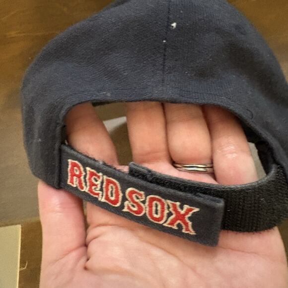 Vtg Boston Red Sox Hat Plain Logo Hook Loop Cap MLB Wool Blend Twin Enterprises - Picture 3 of 10